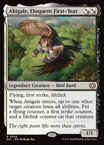 Abigale, Eloquent First-Year - ecl Spoiler