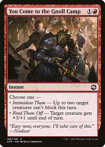 You Come to the Gnoll Camp - afr Spoiler