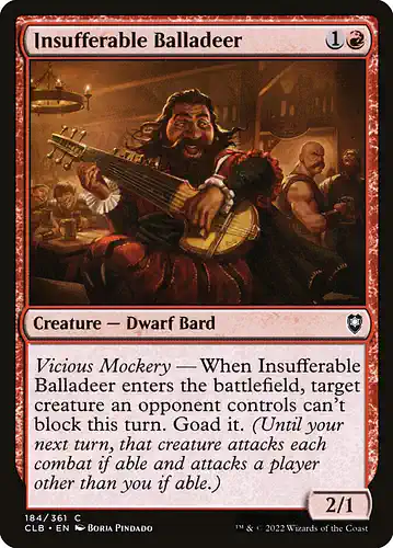 Insufferable Balladeer - clb Spoiler