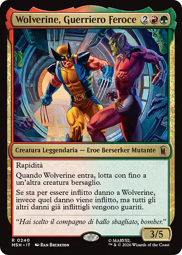 Wolverine, Fierce Fighter - msh Spoiler