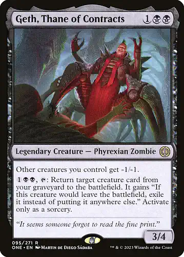 Geth, Thane of Contracts - one Spoiler