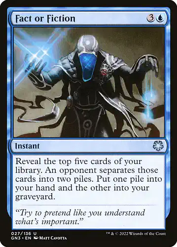 Fact or Fiction - gn3 Spoiler