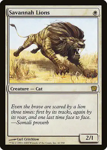Savannah Lions - 9ed Spoiler