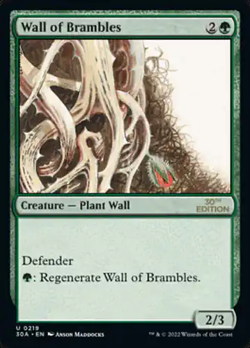 Wall of Brambles - 30a Spoiler