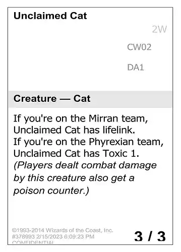 Unclaimed Cat - unk Spoiler