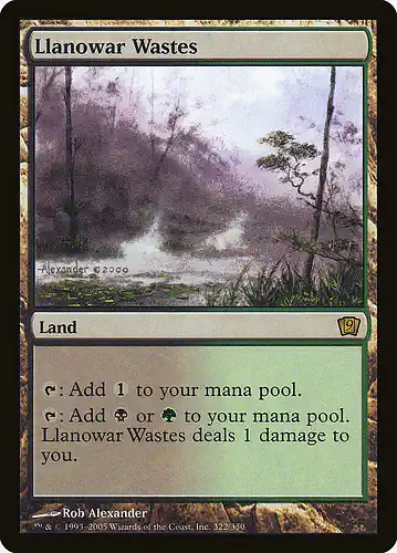 Llanowar Wastes - 9ed Spoiler