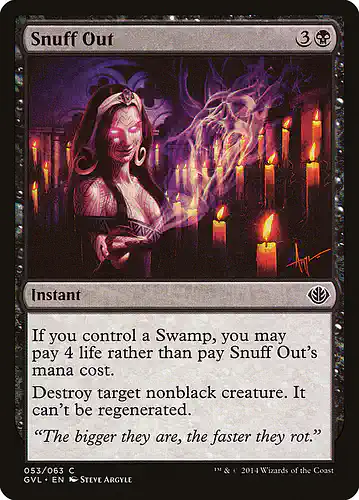 Snuff Out - gvl Spoiler