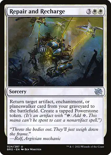 Repair and Recharge - bro Spoiler