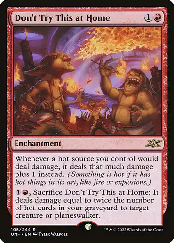 Don't Try This at Home - unf Spoiler