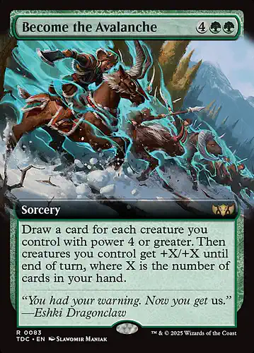 Become the Avalanche - tdc Spoiler