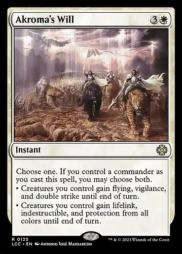 Akroma's Will - lcc Spoiler