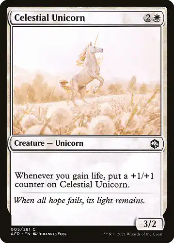 Celestial Unicorn - afr Spoiler