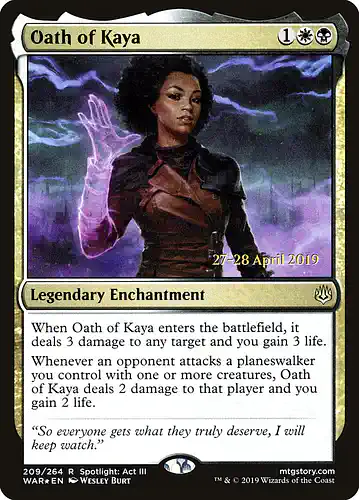 Oath of Kaya - war Spoiler