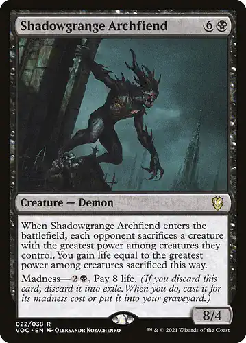Shadowgrange Archfiend - voc Spoiler