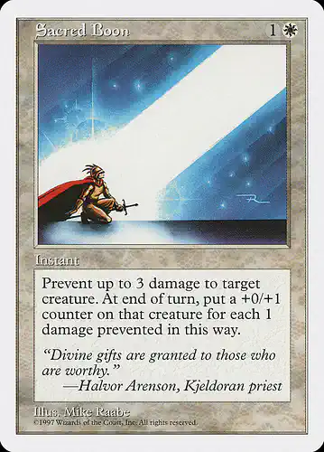 Sacred Boon - 5ed Spoiler