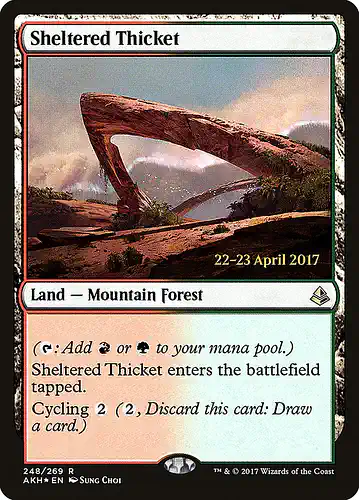 Sheltered Thicket - akh Spoiler