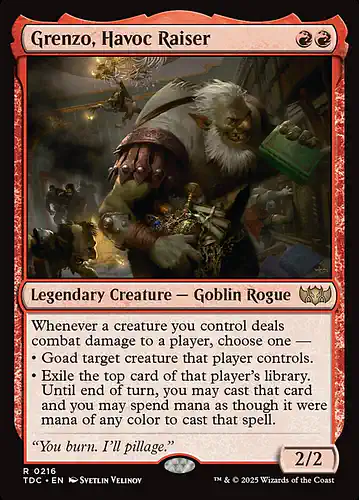 Grenzo, Havoc Raiser - tdc Spoiler