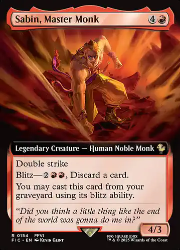 Sabin, Master Monk - fic Spoiler