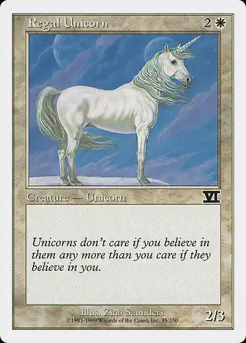 Regal Unicorn - 6ed Spoiler