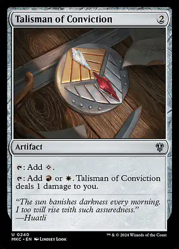 Talisman of Conviction - mkc Spoiler