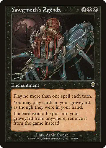 Yawgmoth's Agenda - inv Spoiler