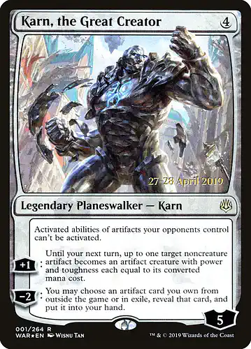 Karn, the Great Creator - war Spoiler