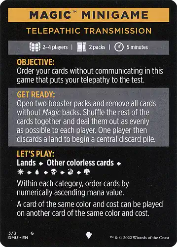 Telepathic Transmission - dmu Spoiler