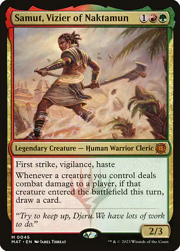 Samut, Vizier of Naktamun - mat Spoiler