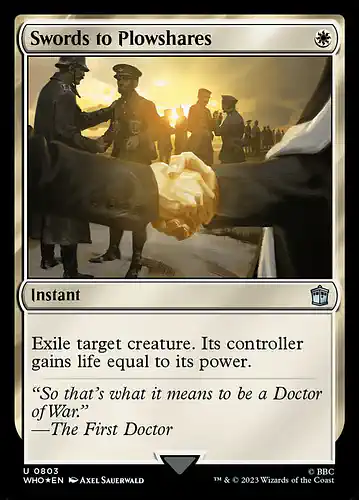 Swords to Plowshares - who Spoiler