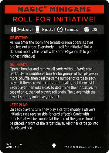 Roll for Initiative - afr Spoiler