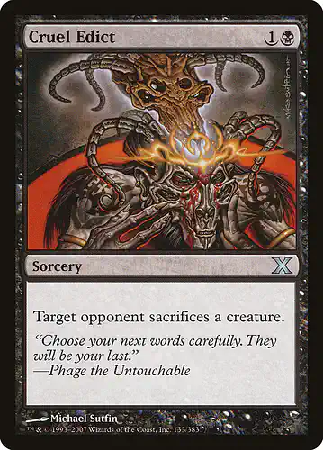 Cruel Edict - 10e Spoiler