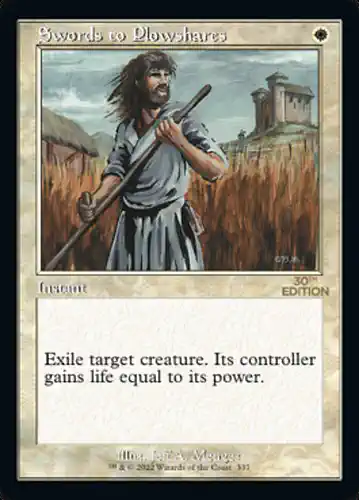 Swords to Plowshares - 30a Spoiler