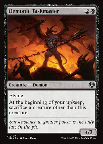Demonic Taskmaster - inr Spoiler