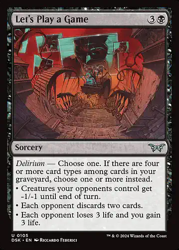 Let's Play a Game - dsk Spoiler