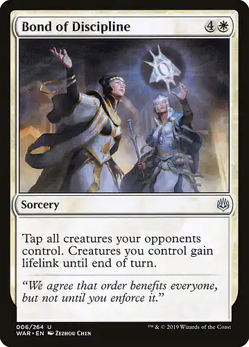 Bond of Discipline - war Spoiler