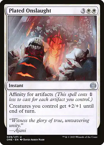 Plated Onslaught - one Spoiler
