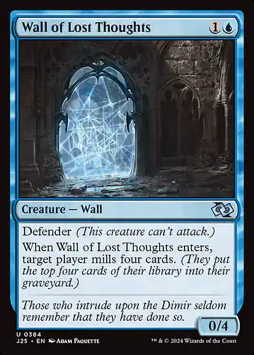 Wall of Lost Thoughts - j25 Spoiler