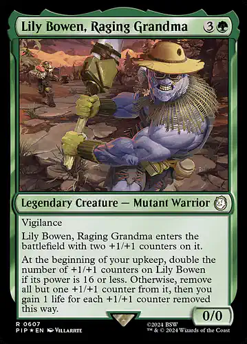 Lily Bowen, Raging Grandma - pip Spoiler