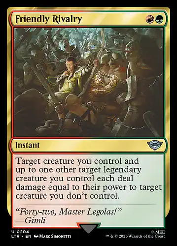 Friendly Rivalry - ltr Spoiler