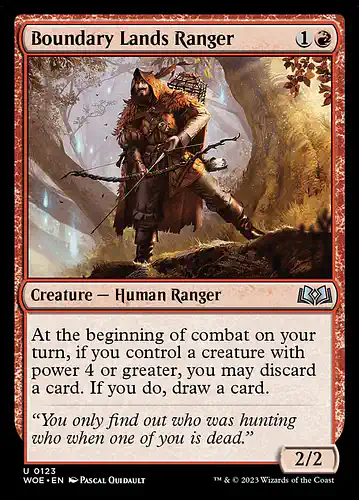 Boundary Lands Ranger - woe Spoiler
