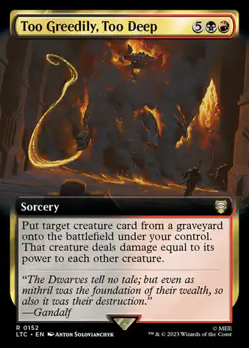 Too Greedily, Too Deep - ltc Spoiler