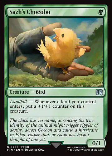 Sazh's Chocobo - fin Spoiler