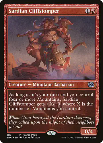 Sardian Cliffstomper - bro Spoiler