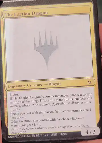 The Faction Dragon - unk Spoiler