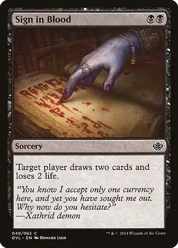 Sign in Blood - gvl Spoiler