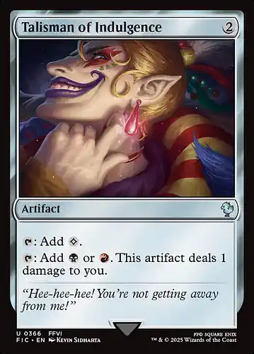 Talisman of Indulgence - fic Spoiler