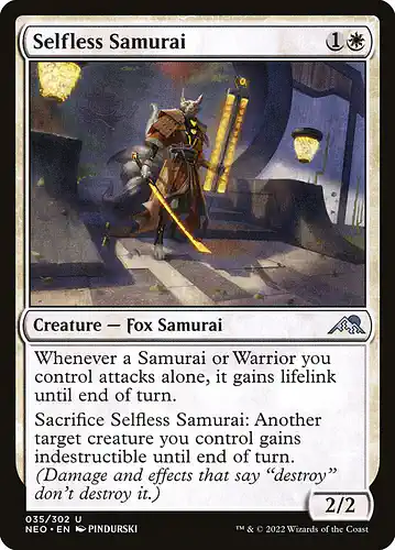 Selfless Samurai - neo Spoiler