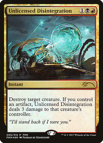 Unlicensed Disintegration - f17 Spoiler