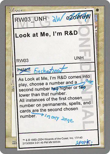 Look at Me, I'm R&D - unh Spoiler