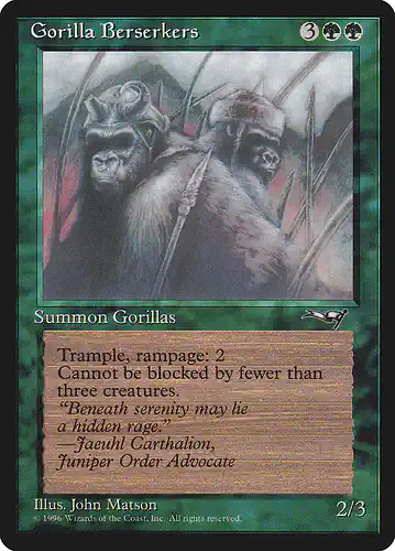Gorilla Berserkers - all Spoiler